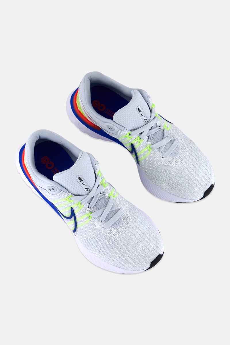 Nike Men React Infinity Lace Up Running Shoes, Grey - Image 4